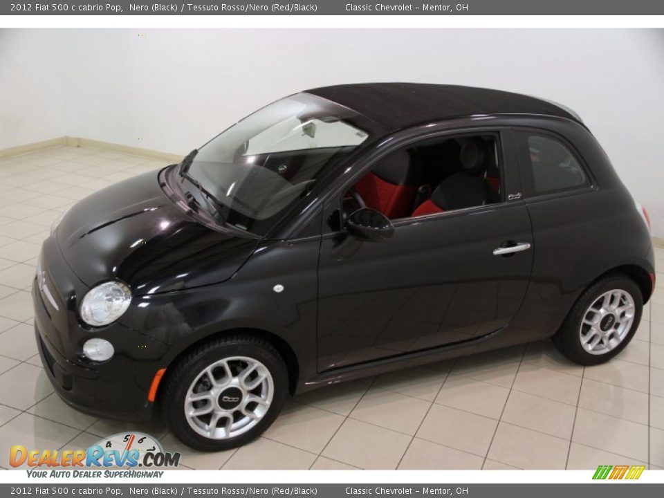 Nero (Black) 2012 Fiat 500 c cabrio Pop Photo #18