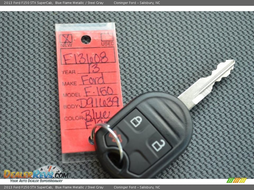 2013 Ford F150 STX SuperCab Blue Flame Metallic / Steel Gray Photo #36