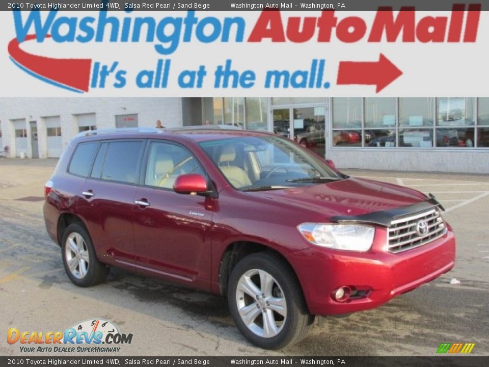 2010 Toyota Highlander Limited 4WD Salsa Red Pearl / Sand Beige Photo #1