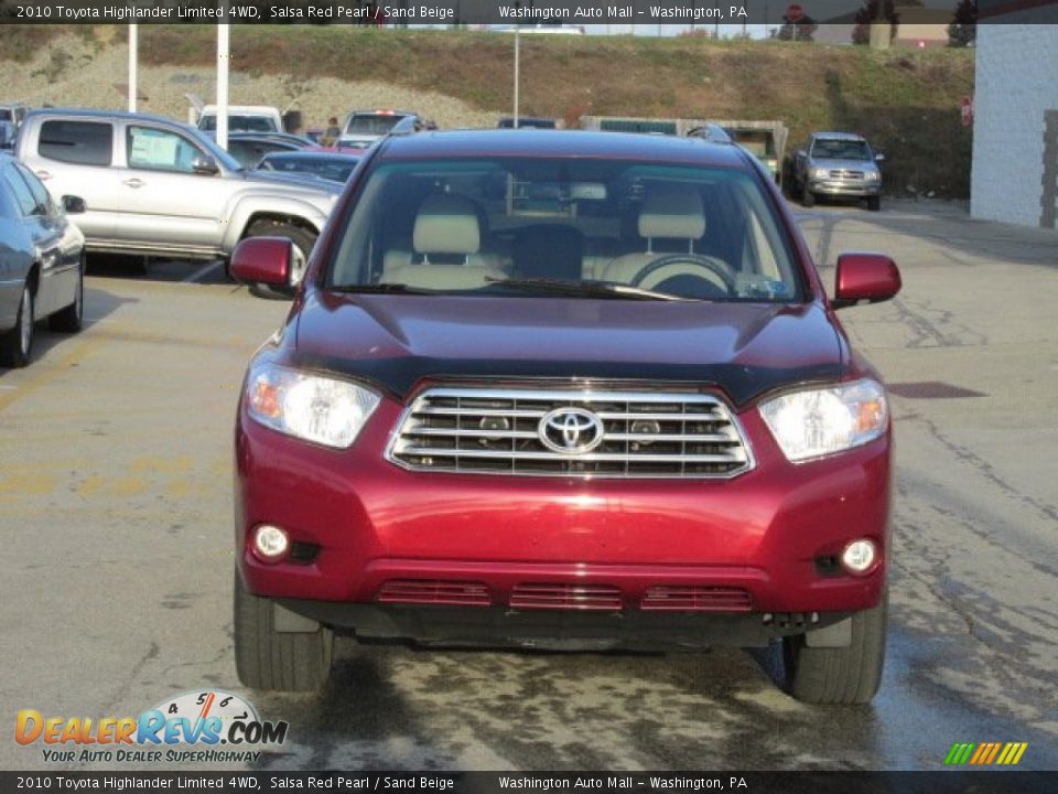 2010 Toyota Highlander Limited 4WD Salsa Red Pearl / Sand Beige Photo #4