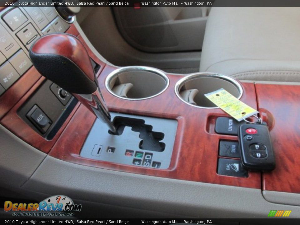 2010 Toyota Highlander Limited 4WD Salsa Red Pearl / Sand Beige Photo #17