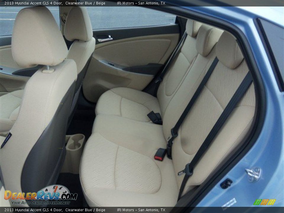 2013 Hyundai Accent GLS 4 Door Clearwater Blue / Beige Photo #6