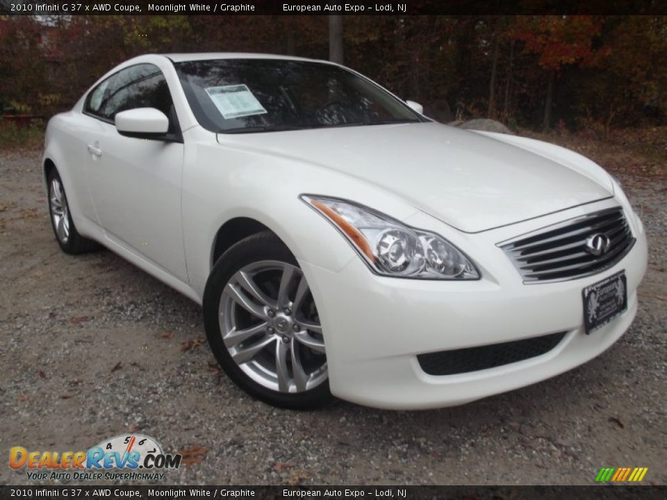 2010 Infiniti G 37 x AWD Coupe Moonlight White / Graphite Photo #2