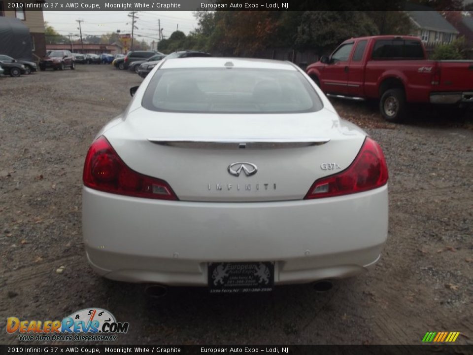 2010 Infiniti G 37 x AWD Coupe Moonlight White / Graphite Photo #5