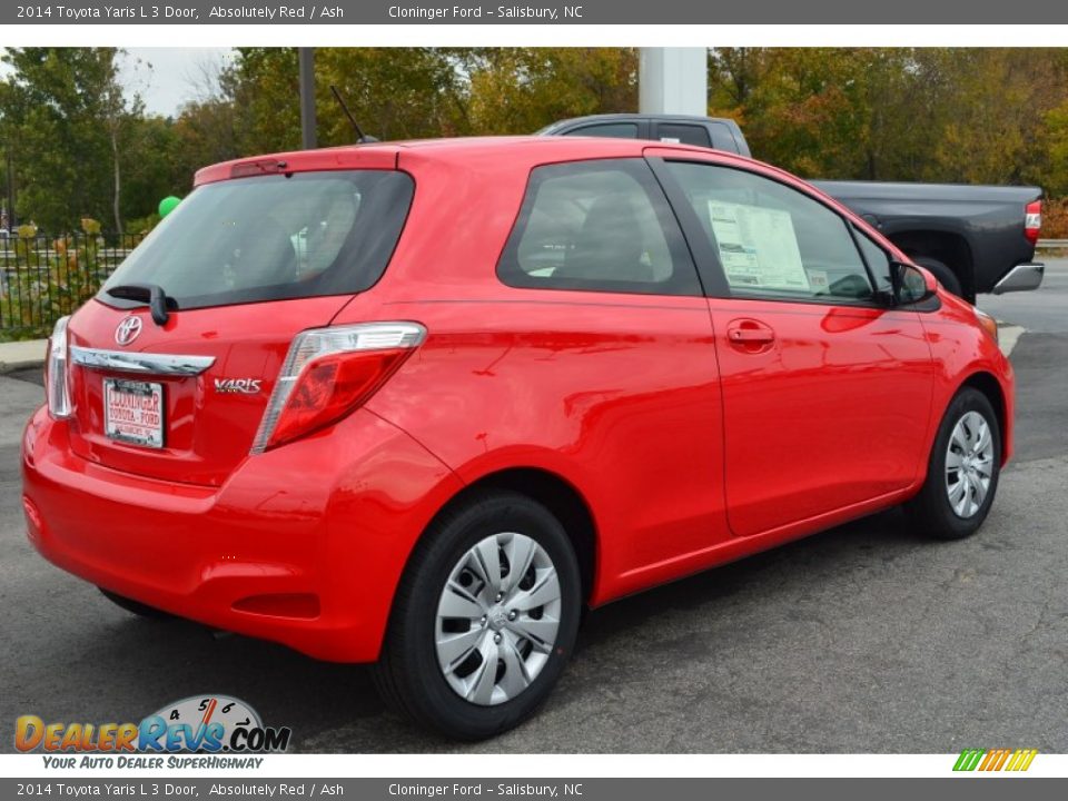 2014 Toyota Yaris L 3 Door Absolutely Red / Ash Photo #5