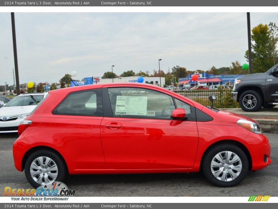 Absolutely Red 2014 Toyota Yaris L 3 Door Photo #6