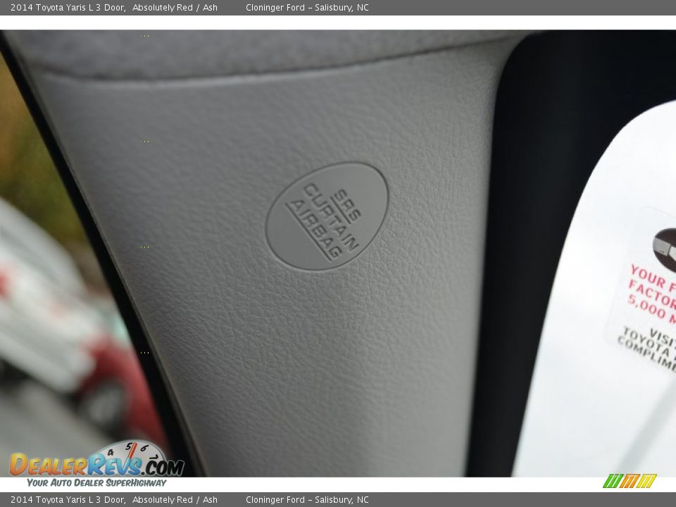 2014 Toyota Yaris L 3 Door Absolutely Red / Ash Photo #24
