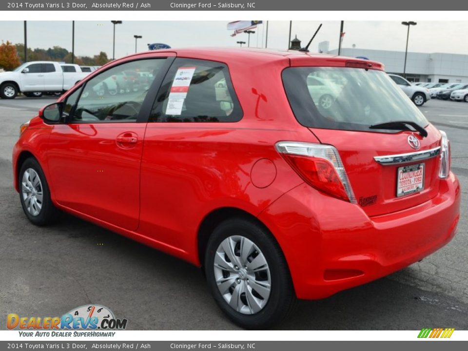 2014 Toyota Yaris L 3 Door Absolutely Red / Ash Photo #26