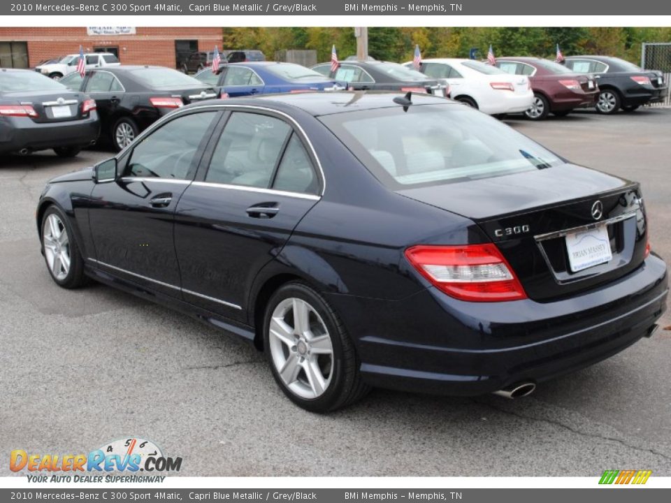 2010 Mercedes-Benz C 300 Sport 4Matic Capri Blue Metallic / Grey/Black Photo #3