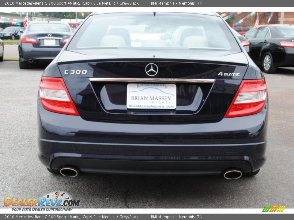 2010 Mercedes-Benz C 300 Sport 4Matic Capri Blue Metallic / Grey/Black Photo #4