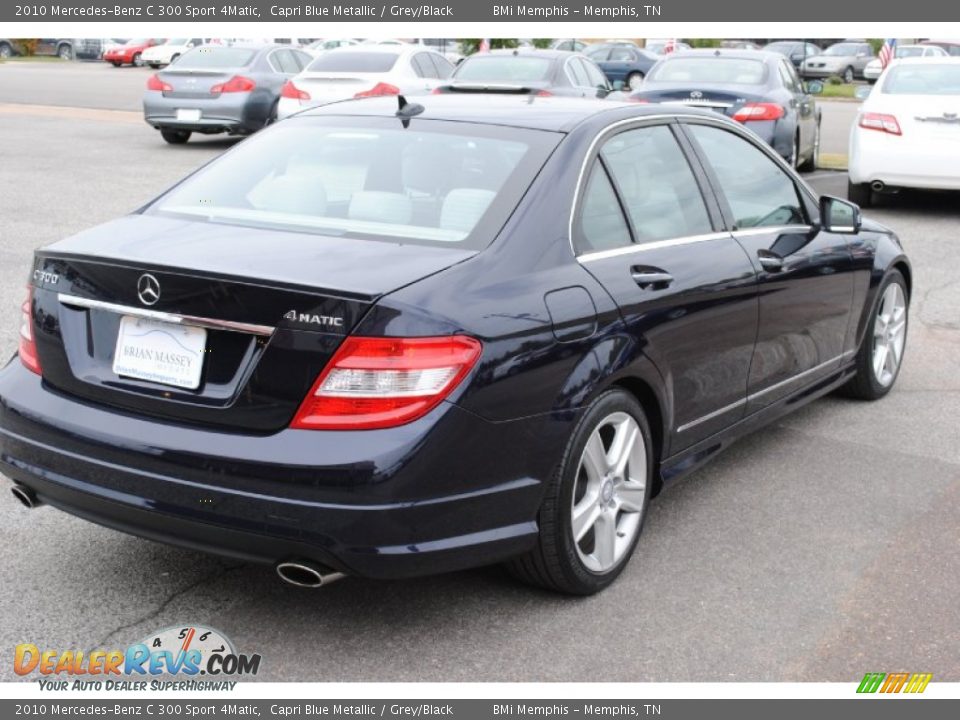 2010 Mercedes-Benz C 300 Sport 4Matic Capri Blue Metallic / Grey/Black Photo #5