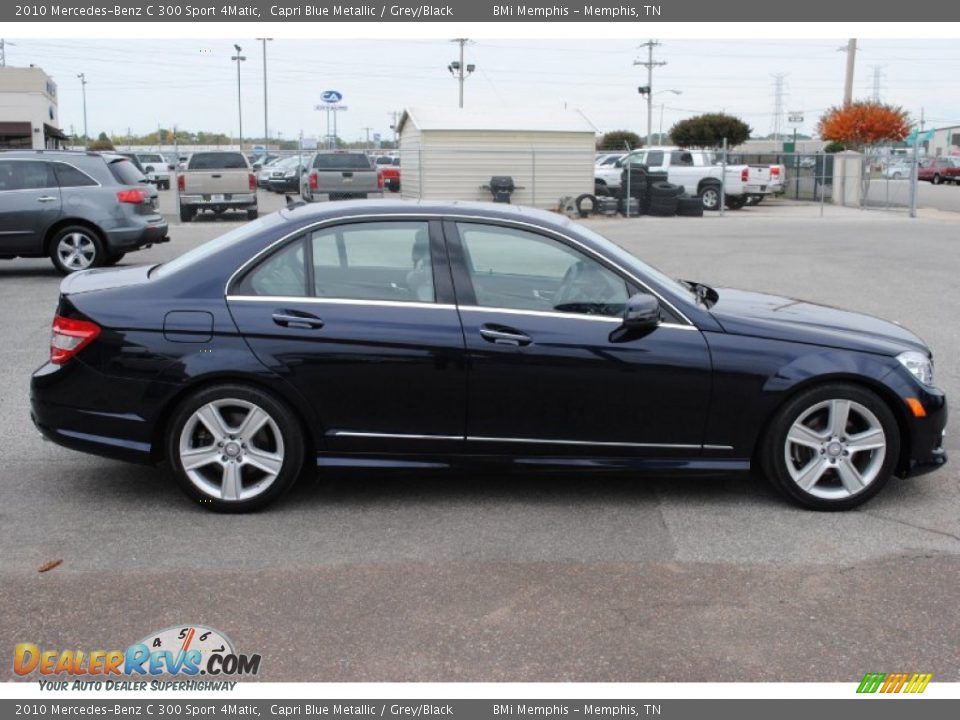 2010 Mercedes-Benz C 300 Sport 4Matic Capri Blue Metallic / Grey/Black Photo #6