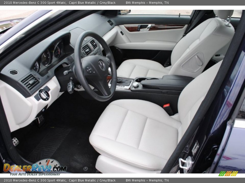 2010 Mercedes-Benz C 300 Sport 4Matic Capri Blue Metallic / Grey/Black Photo #11