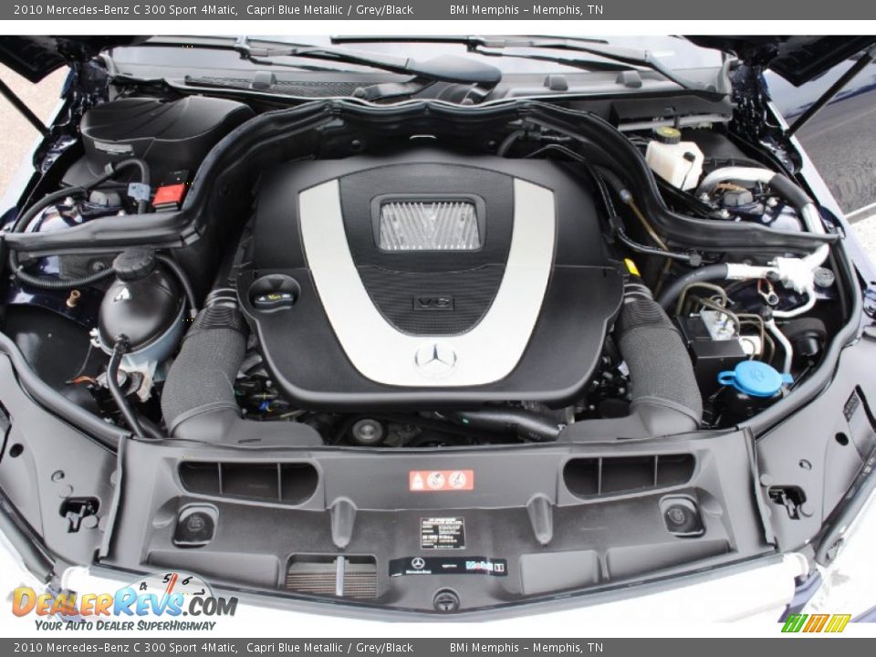 2010 Mercedes-Benz C 300 Sport 4Matic Capri Blue Metallic / Grey/Black Photo #26