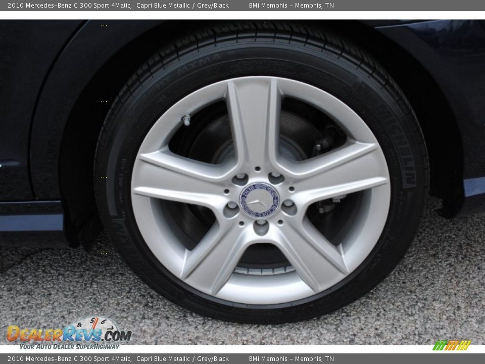 2010 Mercedes-Benz C 300 Sport 4Matic Capri Blue Metallic / Grey/Black Photo #28