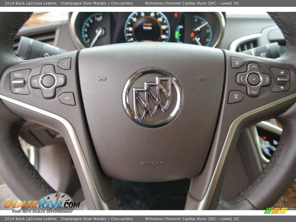 2014 Buick LaCrosse Leather Champagne Silver Metallic / Choccachino Photo #16