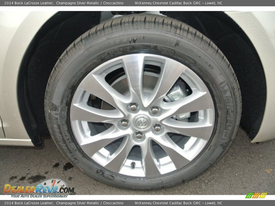 2014 Buick LaCrosse Leather Champagne Silver Metallic / Choccachino Photo #22