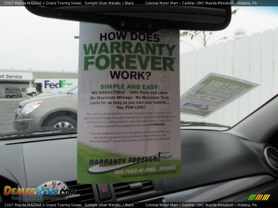 2007 Mazda MAZDA3 s Grand Touring Sedan Sunlight Silver Metallic / Black Photo #18