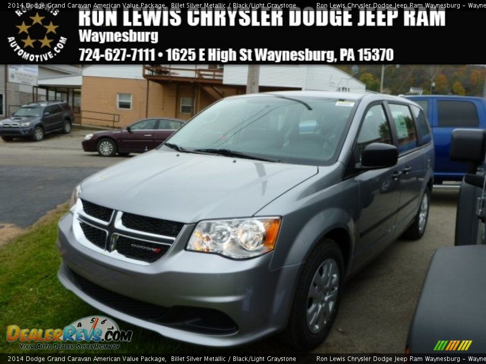 2014 Dodge Grand Caravan American Value Package Billet Silver Metallic / Black/Light Graystone Photo #1