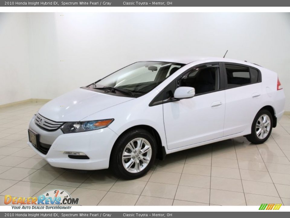 2010 Honda Insight Hybrid EX Spectrum White Pearl / Gray Photo #3