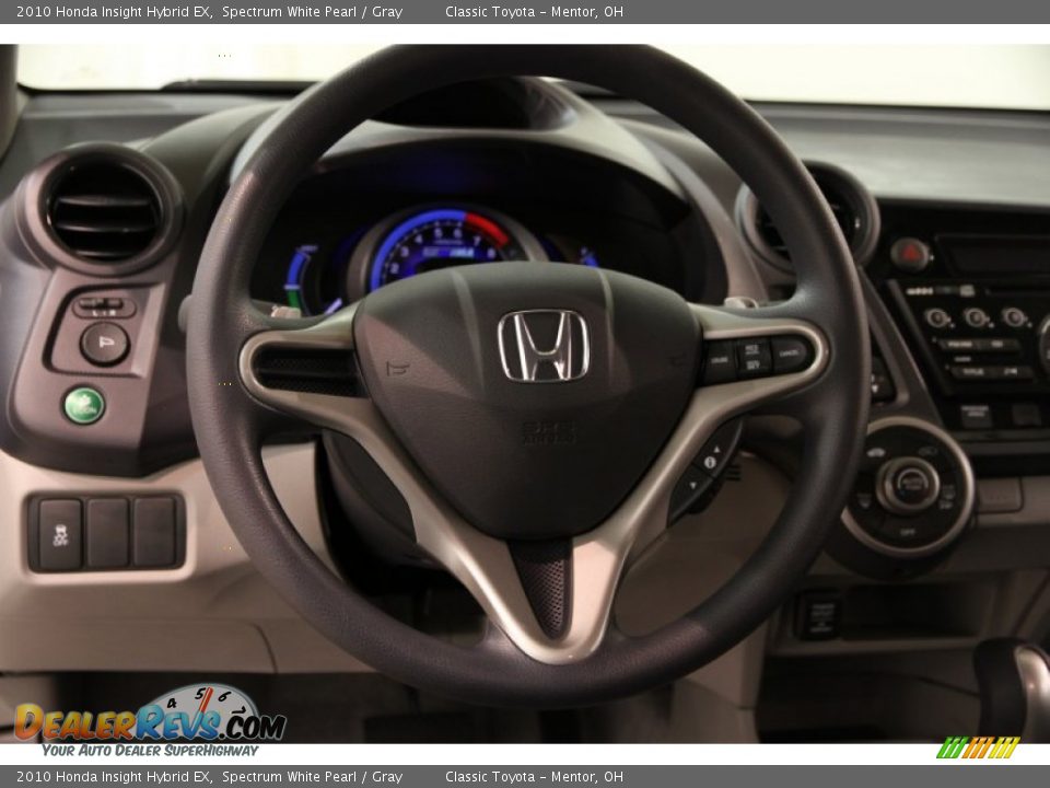 2010 Honda Insight Hybrid EX Spectrum White Pearl / Gray Photo #8
