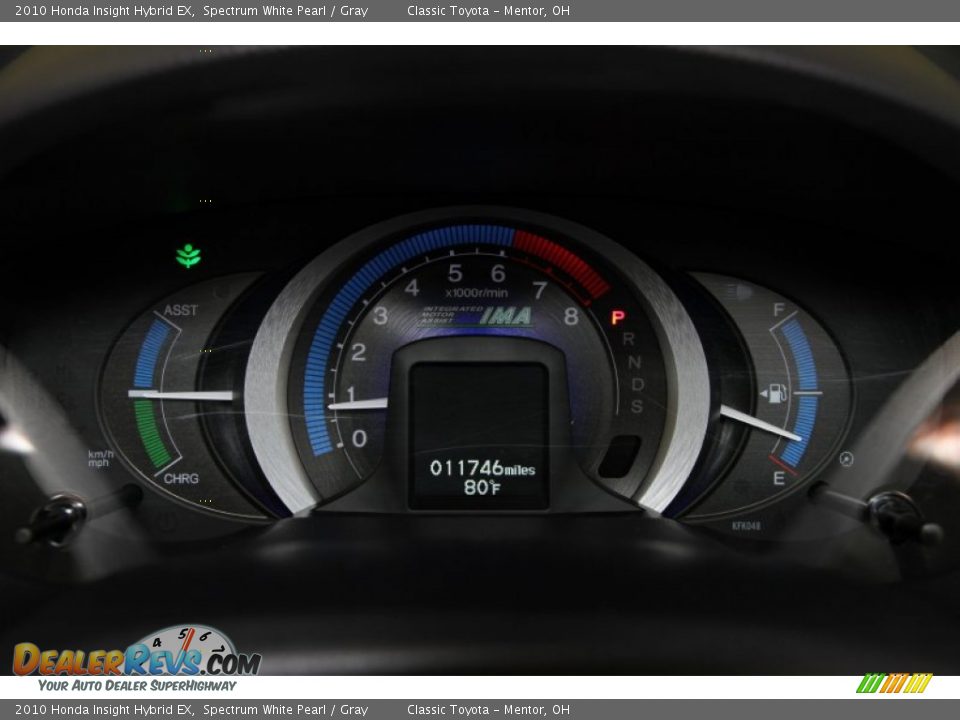 2010 Honda Insight Hybrid EX Spectrum White Pearl / Gray Photo #9