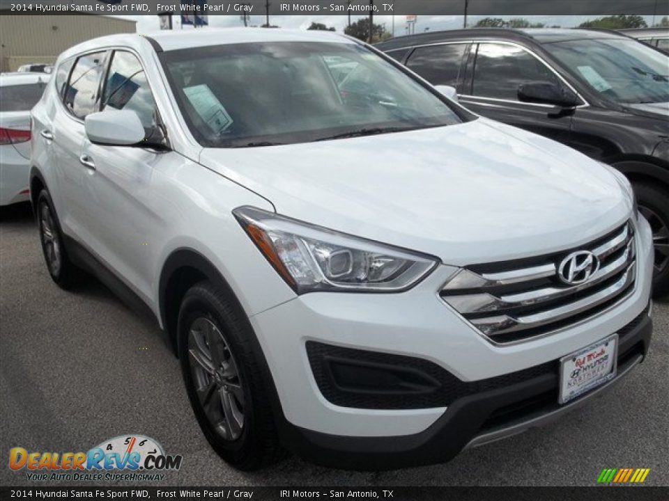 2014 Hyundai Santa Fe Sport FWD Frost White Pearl / Gray Photo #2