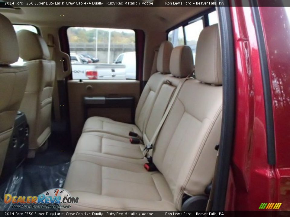 2014 Ford F350 Super Duty Lariat Crew Cab 4x4 Dually Ruby Red Metallic / Adobe Photo #11