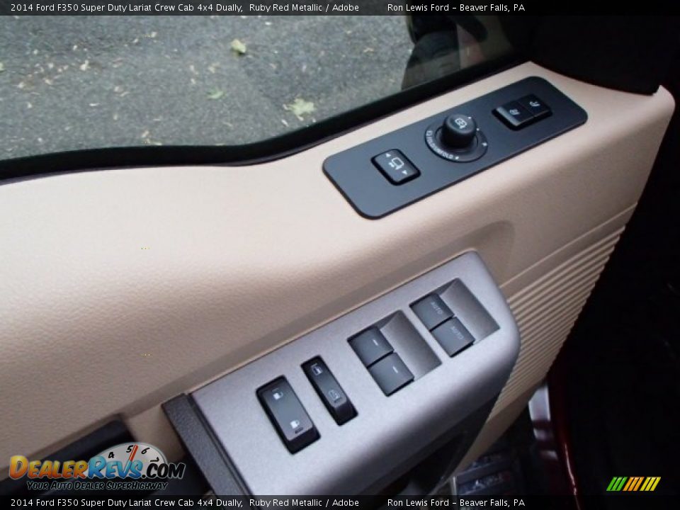 2014 Ford F350 Super Duty Lariat Crew Cab 4x4 Dually Ruby Red Metallic / Adobe Photo #13