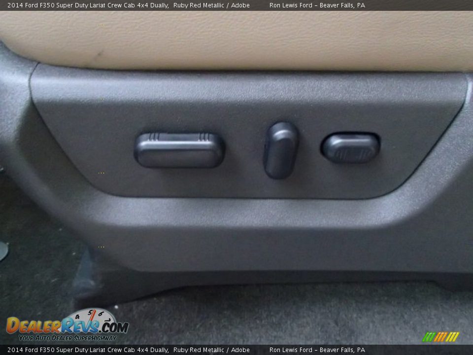 2014 Ford F350 Super Duty Lariat Crew Cab 4x4 Dually Ruby Red Metallic / Adobe Photo #14