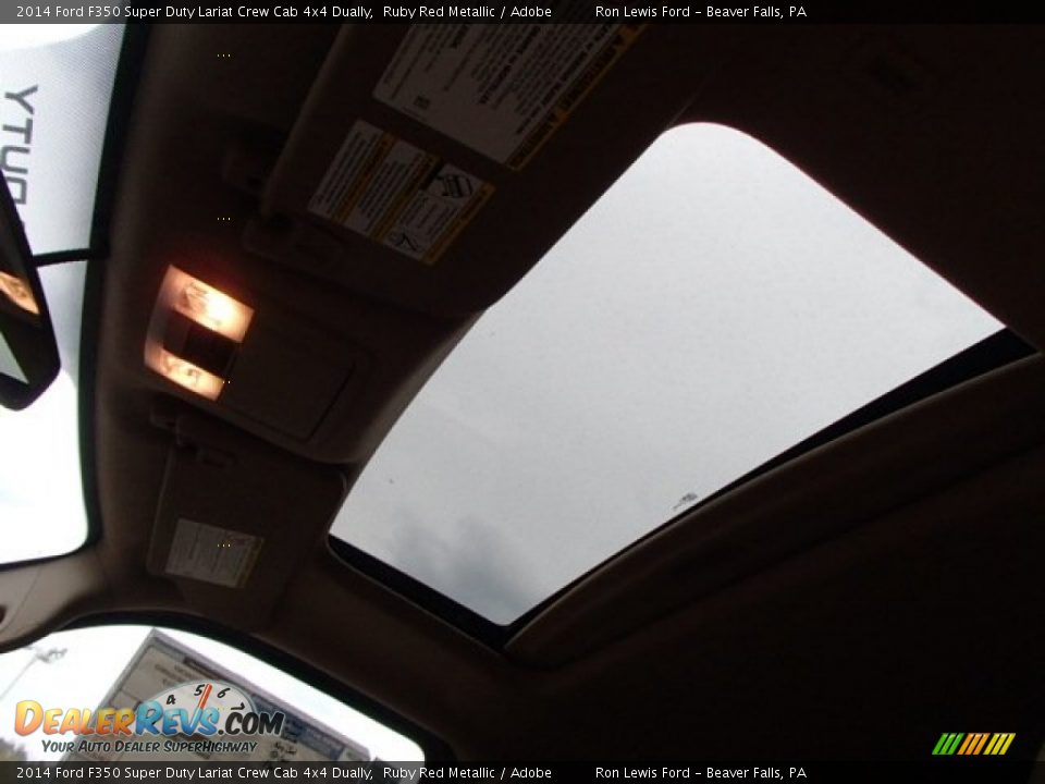 2014 Ford F350 Super Duty Lariat Crew Cab 4x4 Dually Ruby Red Metallic / Adobe Photo #15