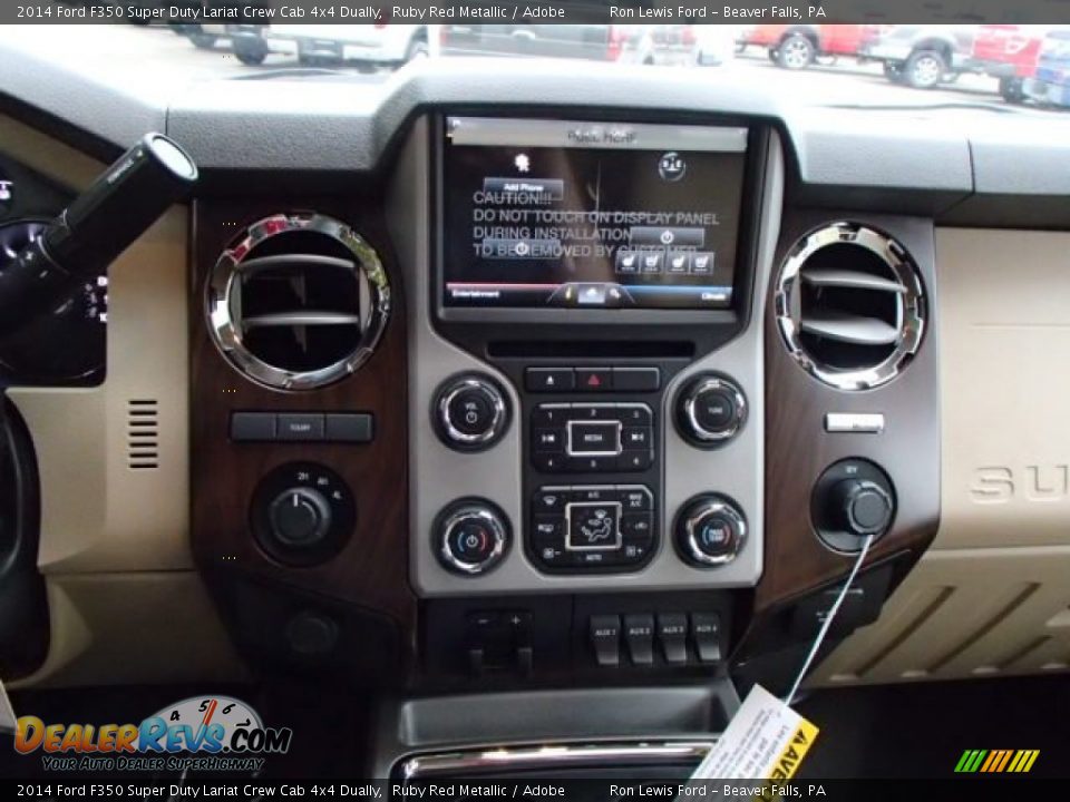 2014 Ford F350 Super Duty Lariat Crew Cab 4x4 Dually Ruby Red Metallic / Adobe Photo #16