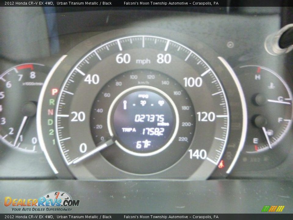2012 Honda CR-V EX 4WD Urban Titanium Metallic / Black Photo #24