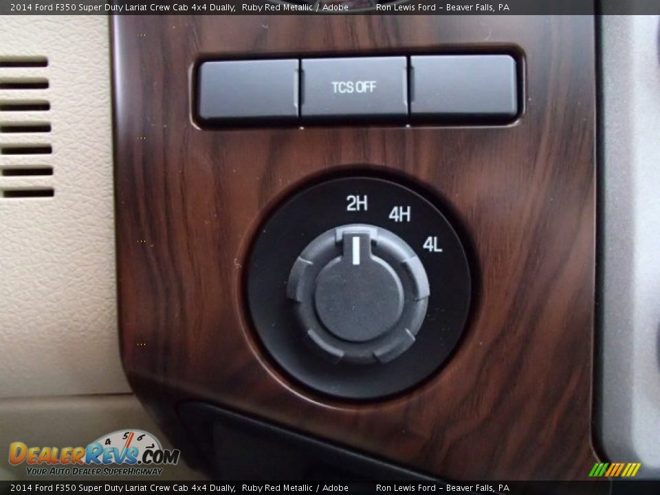 2014 Ford F350 Super Duty Lariat Crew Cab 4x4 Dually Ruby Red Metallic / Adobe Photo #17