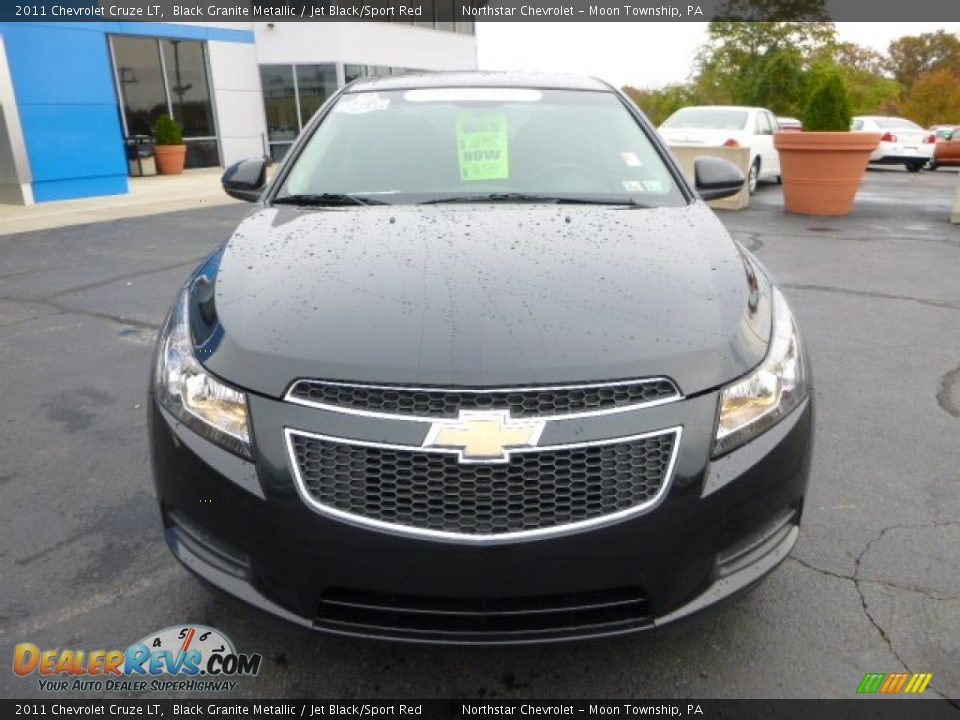 2011 Chevrolet Cruze LT Black Granite Metallic / Jet Black/Sport Red Photo #8