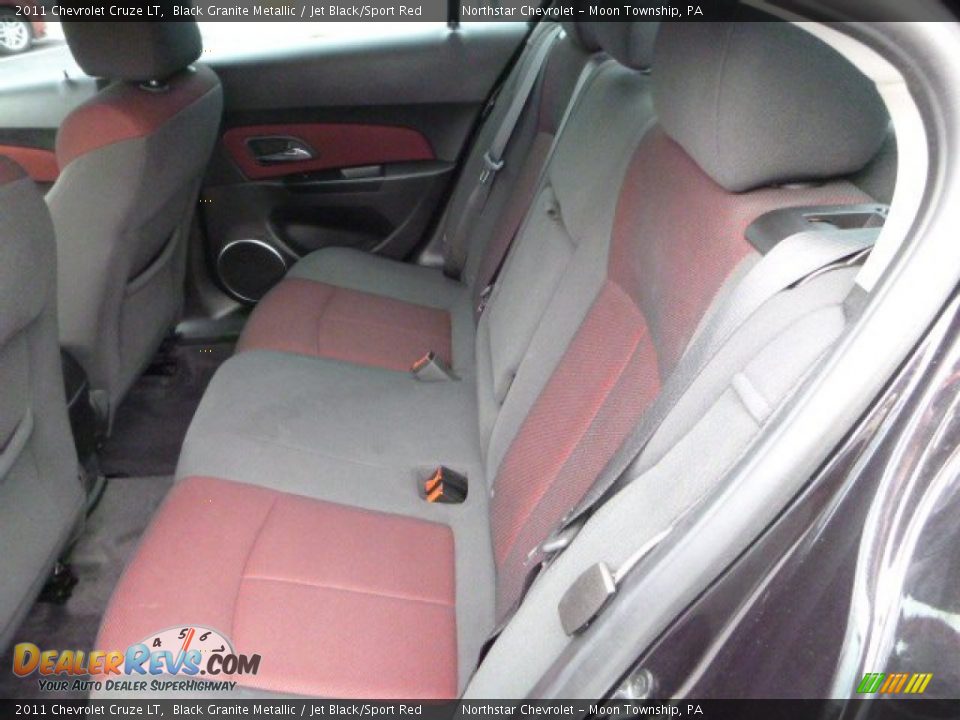 2011 Chevrolet Cruze LT Black Granite Metallic / Jet Black/Sport Red Photo #11