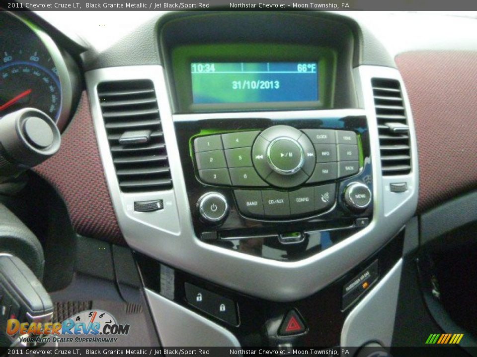 2011 Chevrolet Cruze LT Black Granite Metallic / Jet Black/Sport Red Photo #18