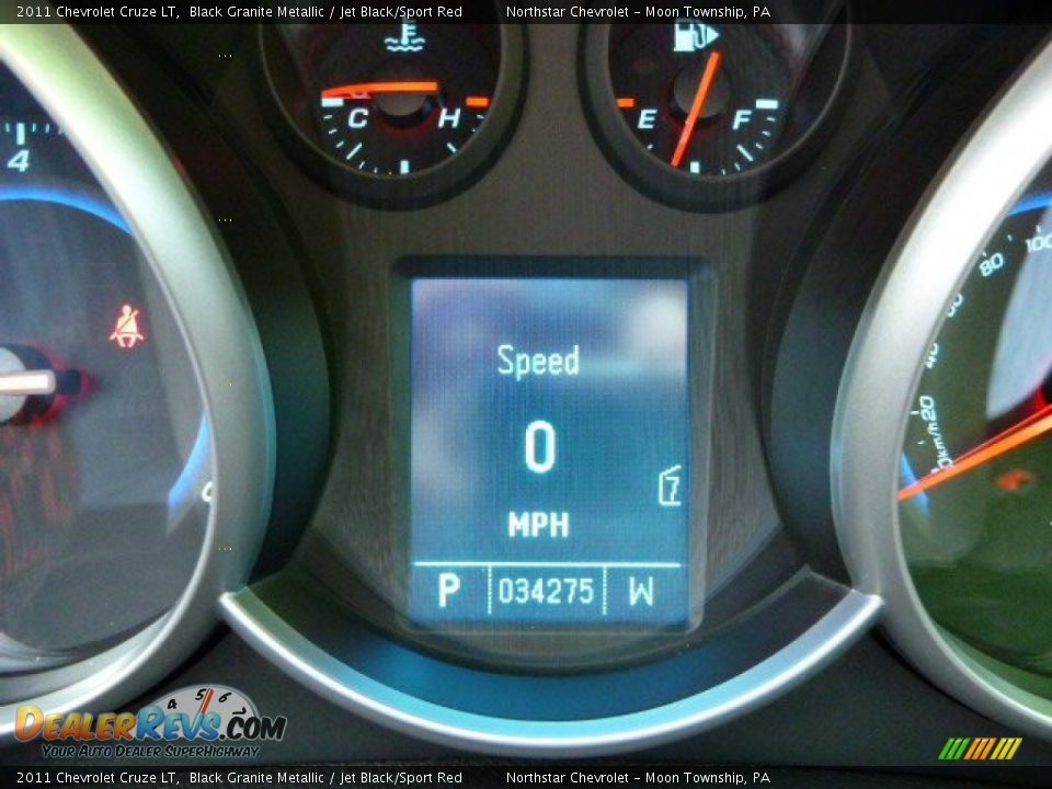 2011 Chevrolet Cruze LT Black Granite Metallic / Jet Black/Sport Red Photo #20