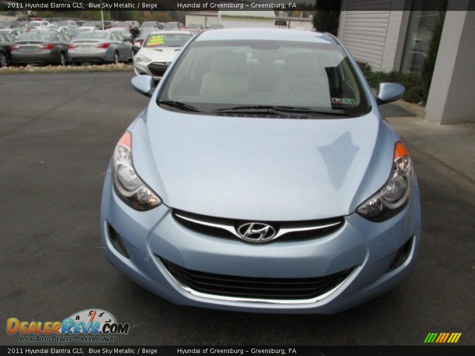 2011 Hyundai Elantra GLS Blue Sky Metallic / Beige Photo #4