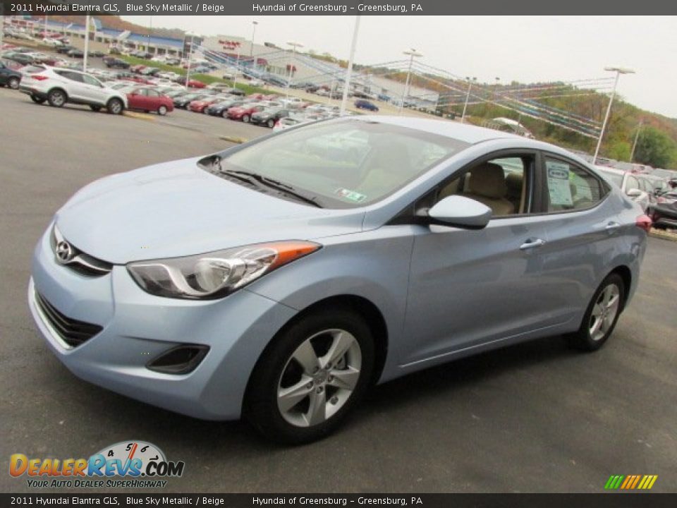 2011 Hyundai Elantra GLS Blue Sky Metallic / Beige Photo #5