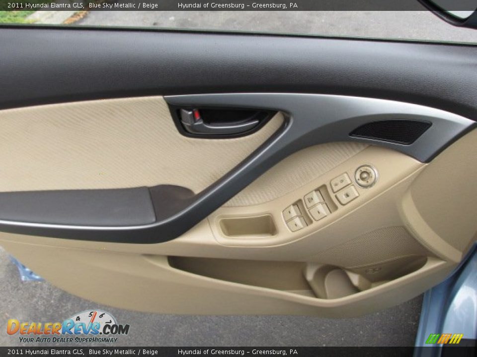 2011 Hyundai Elantra GLS Blue Sky Metallic / Beige Photo #11