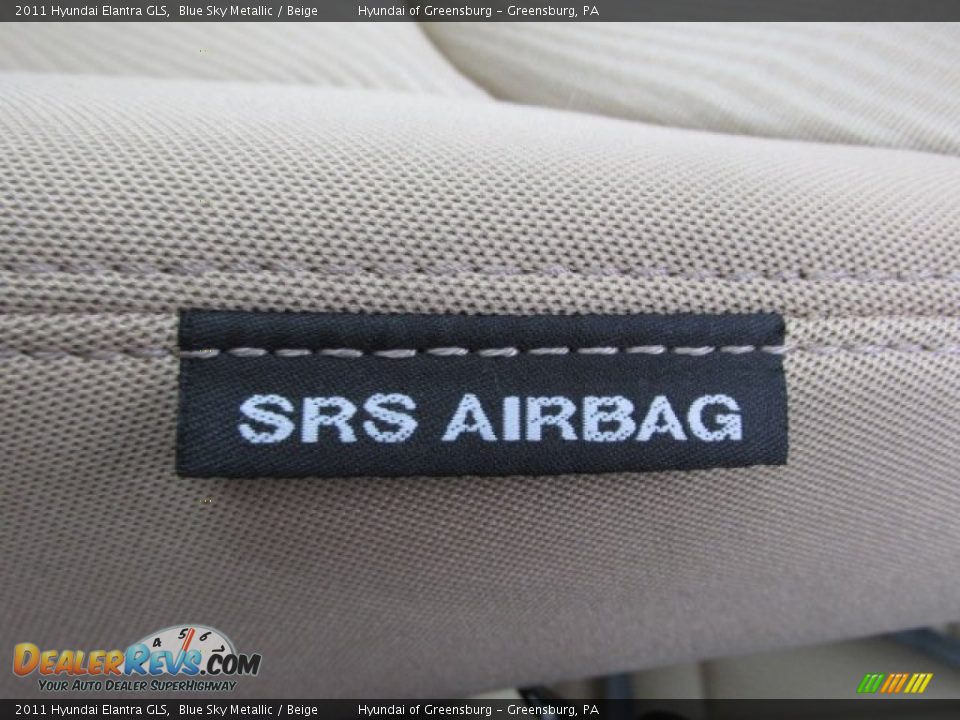 2011 Hyundai Elantra GLS Blue Sky Metallic / Beige Photo #14