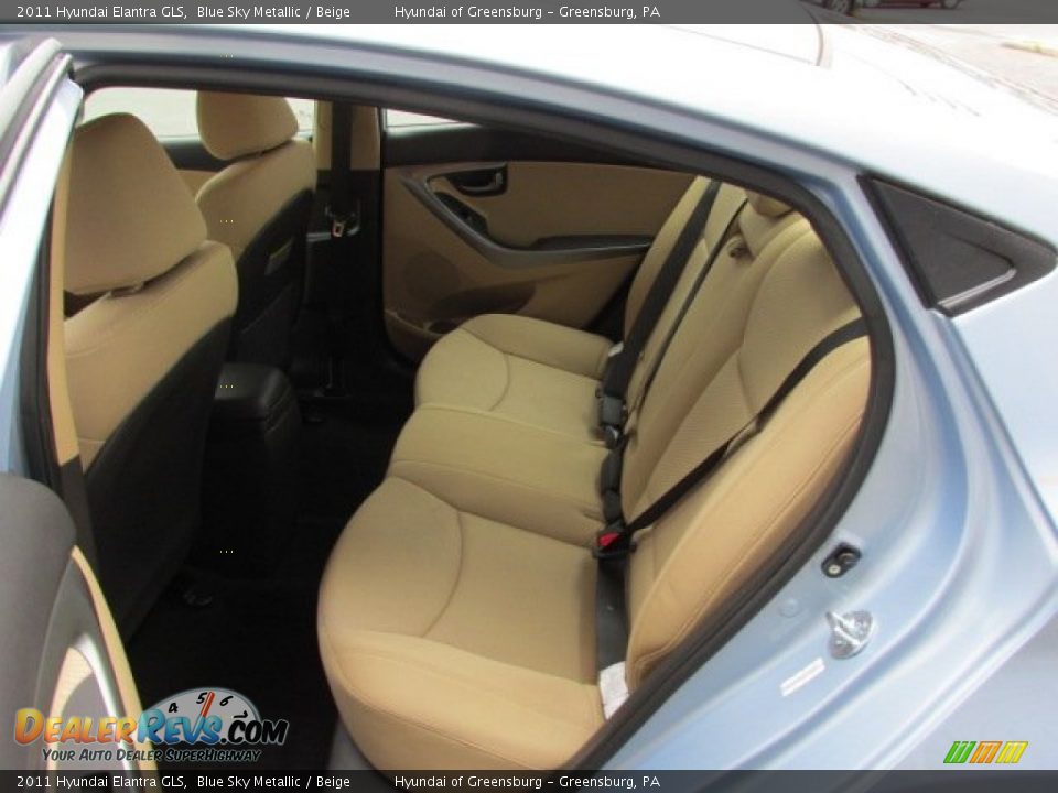 2011 Hyundai Elantra GLS Blue Sky Metallic / Beige Photo #19