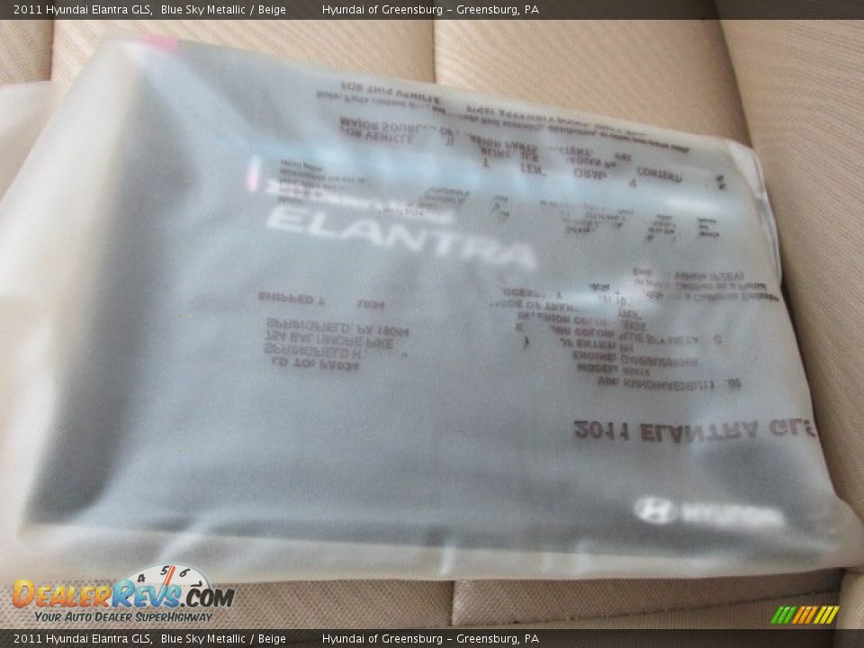 2011 Hyundai Elantra GLS Blue Sky Metallic / Beige Photo #22