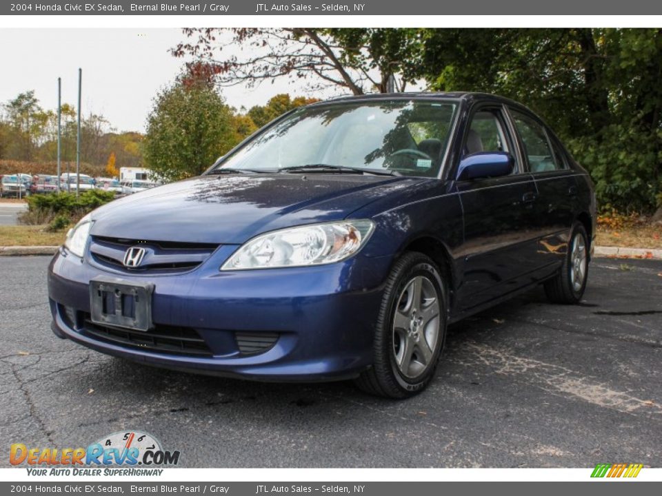 2004 Honda Civic EX Sedan Eternal Blue Pearl / Gray Photo #1