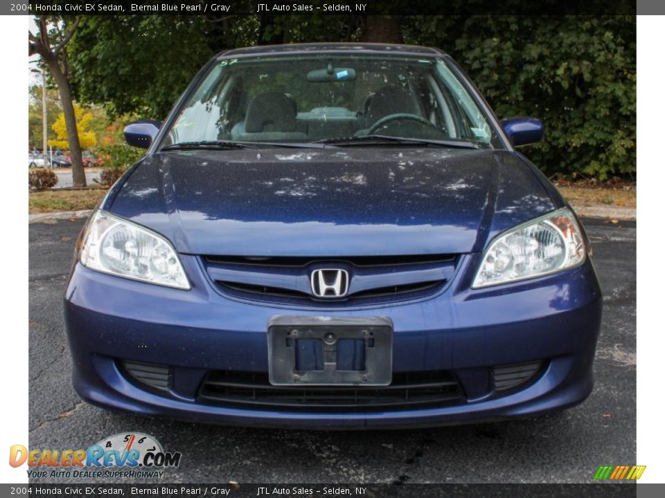 2004 Honda Civic EX Sedan Eternal Blue Pearl / Gray Photo #2
