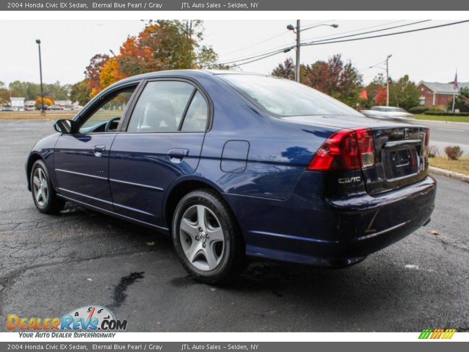 2004 Honda Civic EX Sedan Eternal Blue Pearl / Gray Photo #4