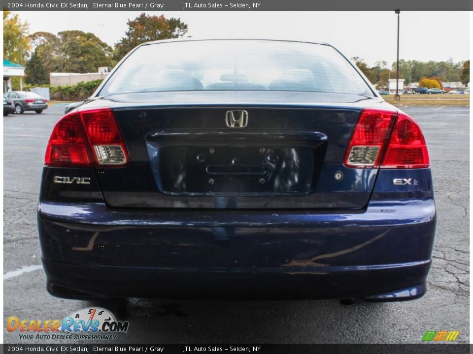 2004 Honda Civic EX Sedan Eternal Blue Pearl / Gray Photo #5