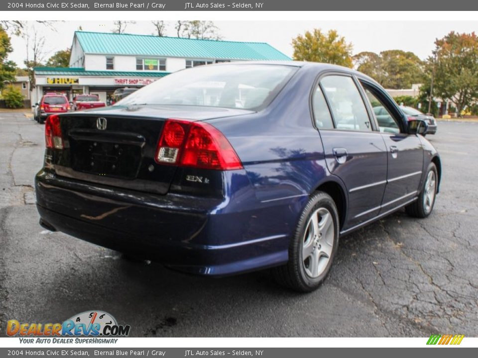 2004 Honda Civic EX Sedan Eternal Blue Pearl / Gray Photo #6