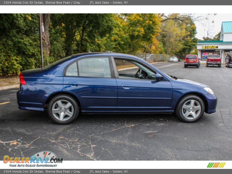 2004 Honda Civic EX Sedan Eternal Blue Pearl / Gray Photo #7
